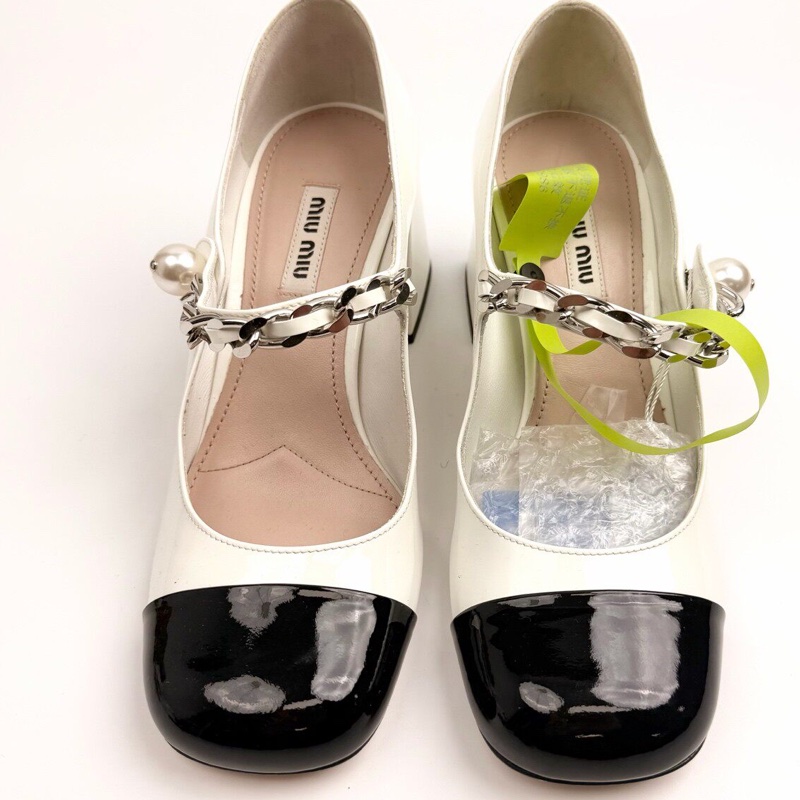 99新 繆繆/Miu Miu/36碼/ 珍珠高跟鞋 無附件-1