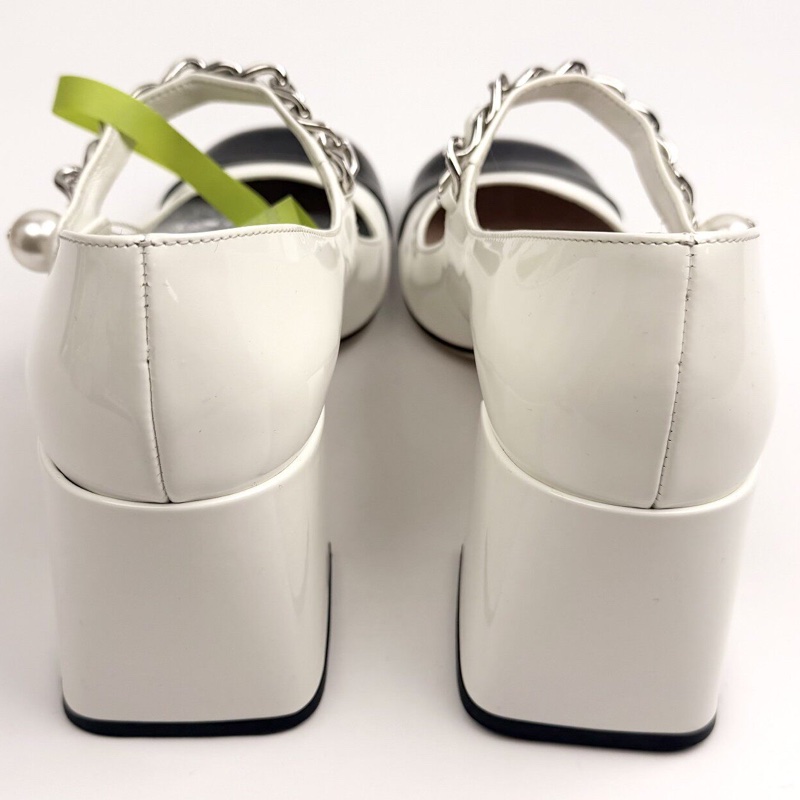 99新 繆繆/Miu Miu/36碼/ 珍珠高跟鞋 無附件-2