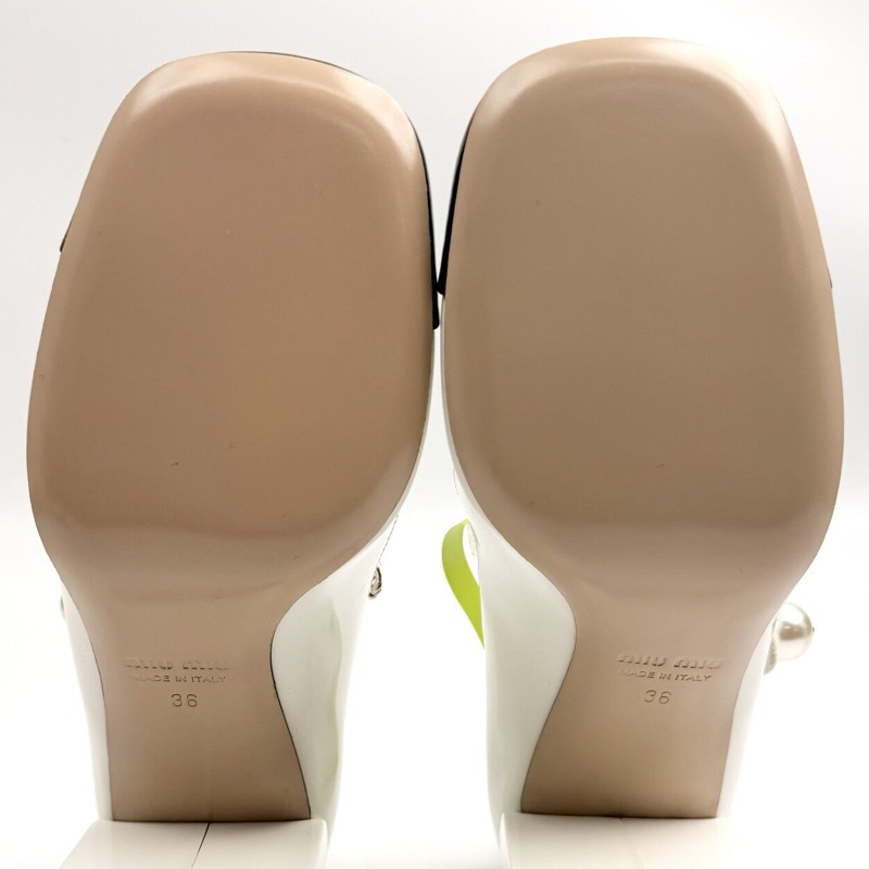 99新 繆繆/Miu Miu/36碼/ 珍珠高跟鞋 無附件-5