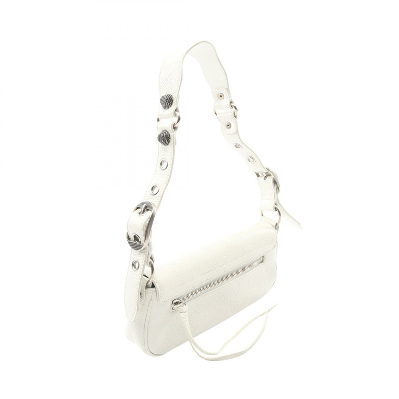 BALENCIAGA Le Cagole XS 單肩手提包 白色皮革 二手 女士-1
