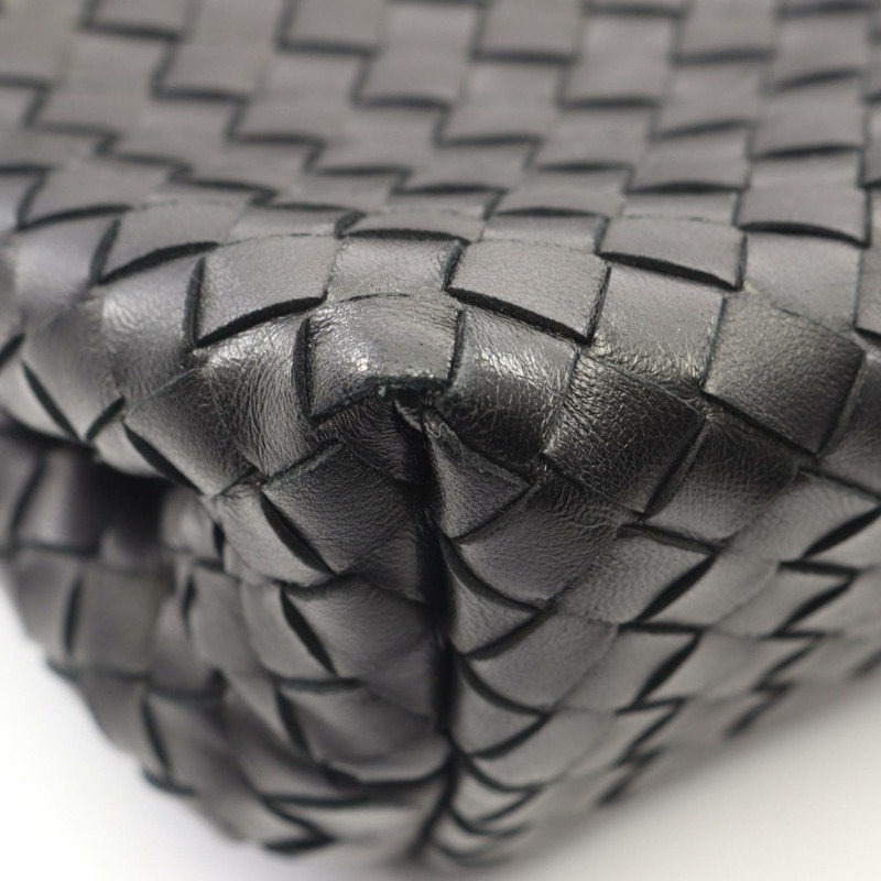 BOTTEGA VENETA Olympian Intrecciato CHain 單背包，黑色皮革，二手女款-5