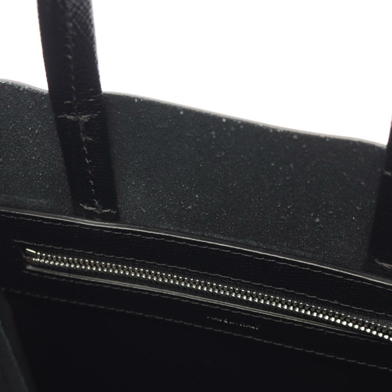 CELINE Vertical 小號 Cabas 單肩托特包 176183 黑色皮革 二手 女士-4