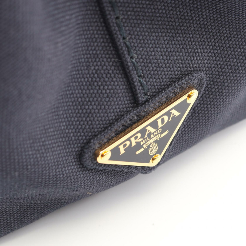 PRADA CANAPA 2WAY 肩斜背包手提包 1BG439 帆布海軍藍 二手 女款-4