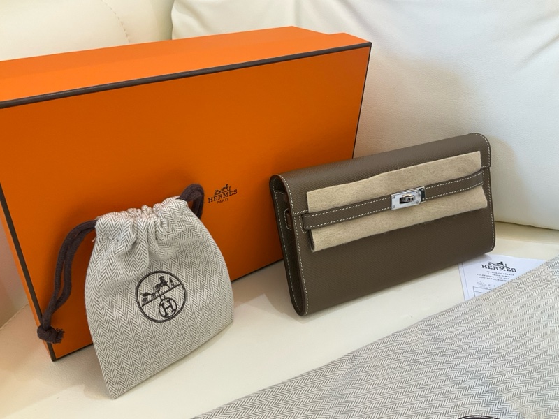 🥰愛馬仕Kelly to go大象灰銀扣W刻-3