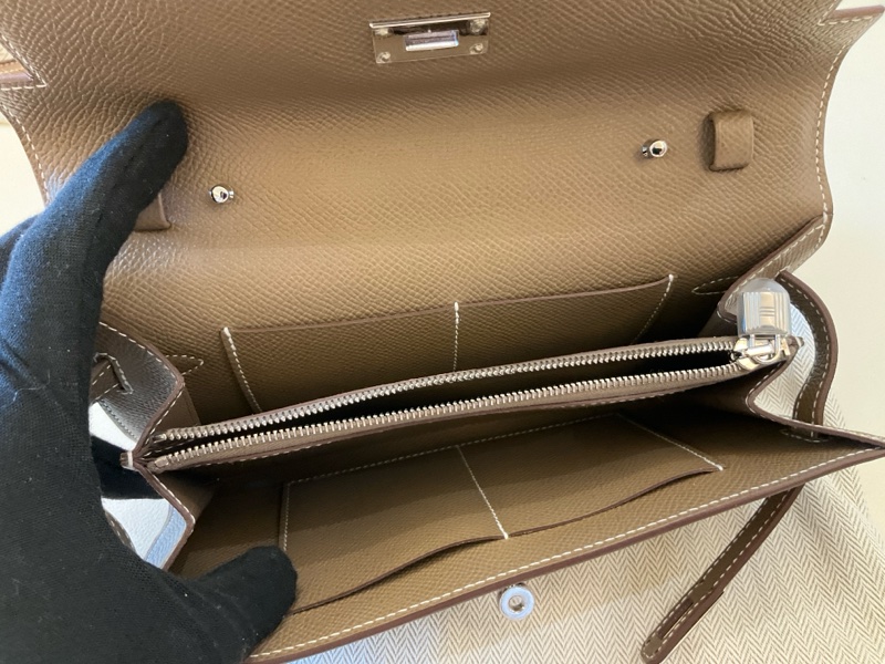 🥰愛馬仕Kelly to go大象灰銀扣W刻-15