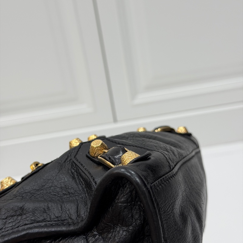 BALENCIAGA 巴黎世家 mini City 黑色 機車包 斜背包 肩背包 側背包 手提包-24