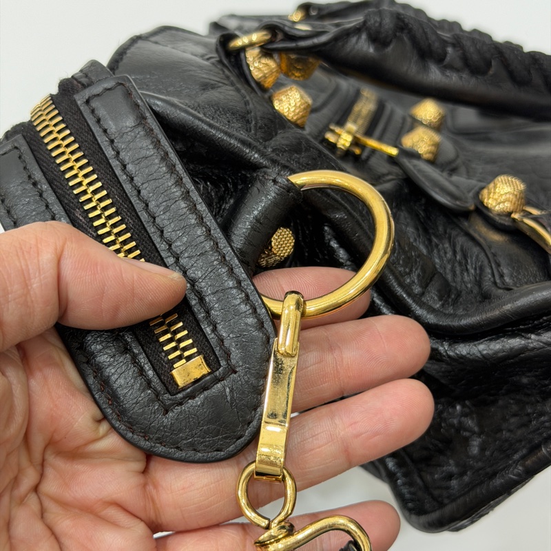 BALENCIAGA 巴黎世家 mini City 黑色 機車包 斜背包 肩背包 側背包 手提包-34