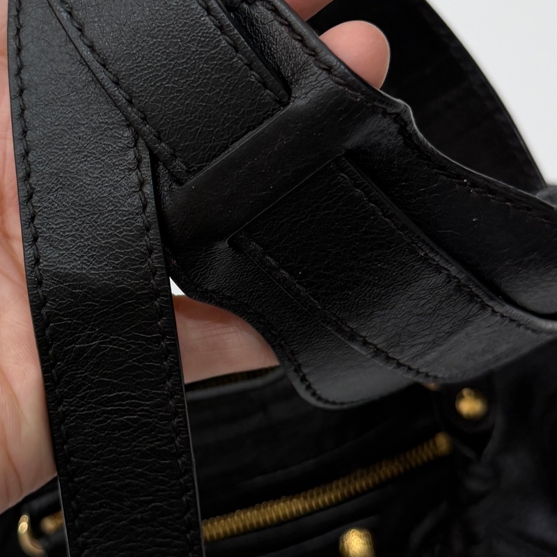 BALENCIAGA 巴黎世家 mini City 黑色 機車包 斜背包 肩背包 側背包 手提包-52