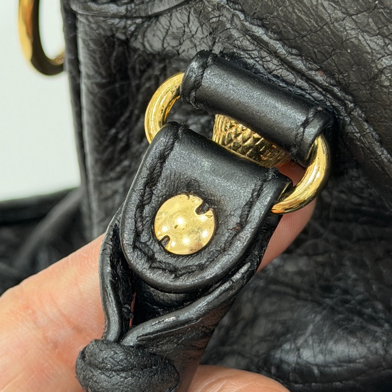 BALENCIAGA 巴黎世家 mini City 黑色 機車包 斜背包 肩背包 側背包 手提包-55