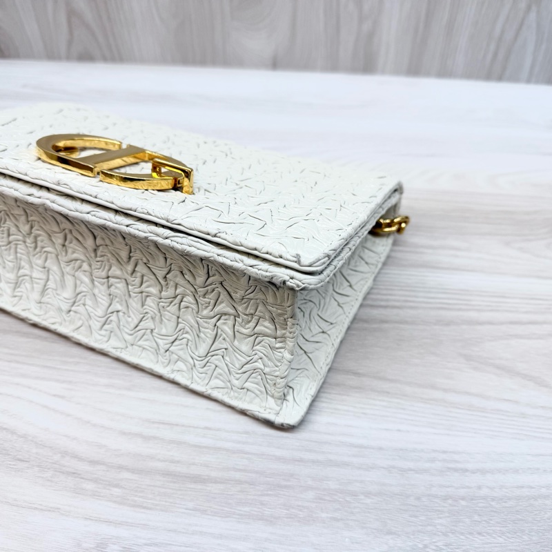 DIOR🤍限量款白金波紋小羊皮蒙田30M9220UPGO-9