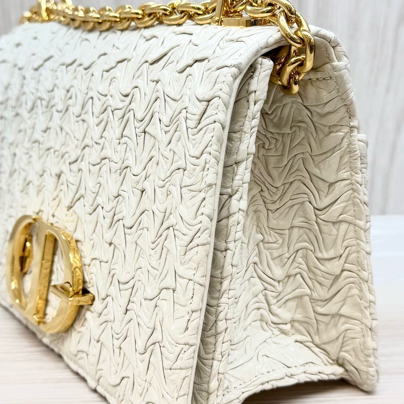 DIOR🤍限量款白金波紋小羊皮蒙田30M9220UPGO-11