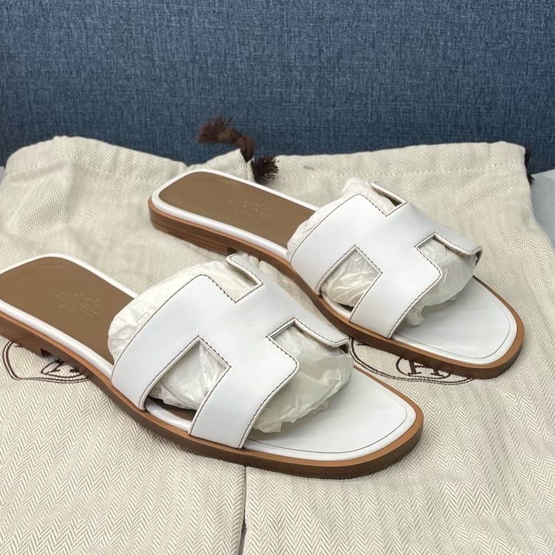 閒置 未使用 愛馬仕Hermes拖鞋，36碼，附件盒子塵袋，-0