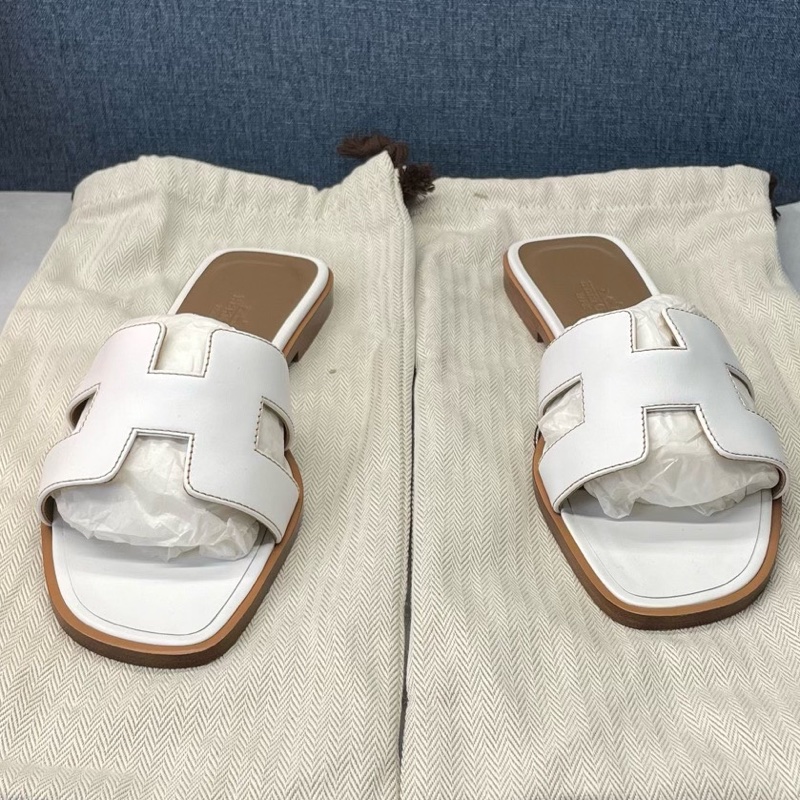 閒置 未使用 愛馬仕Hermes拖鞋，36碼，附件盒子塵袋，-1