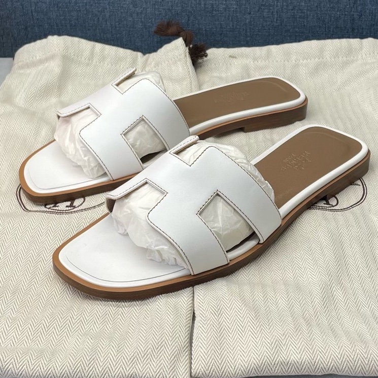 閒置 未使用 愛馬仕Hermes拖鞋，36碼，附件盒子塵袋，-2