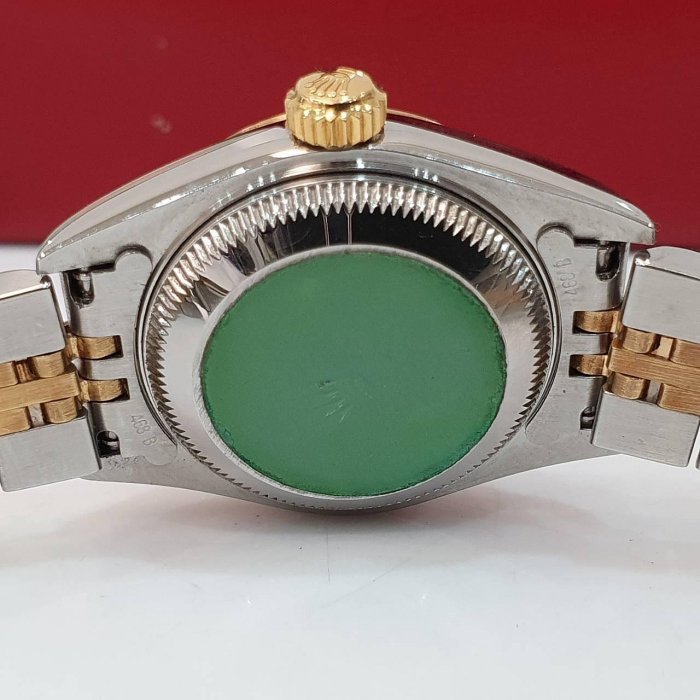 【大眾名錶】ROLEX 勞力士 79173 Datejust 蠔式日誌 女錶半金款 金面直條紋面盤 大眾名錶B1197-7