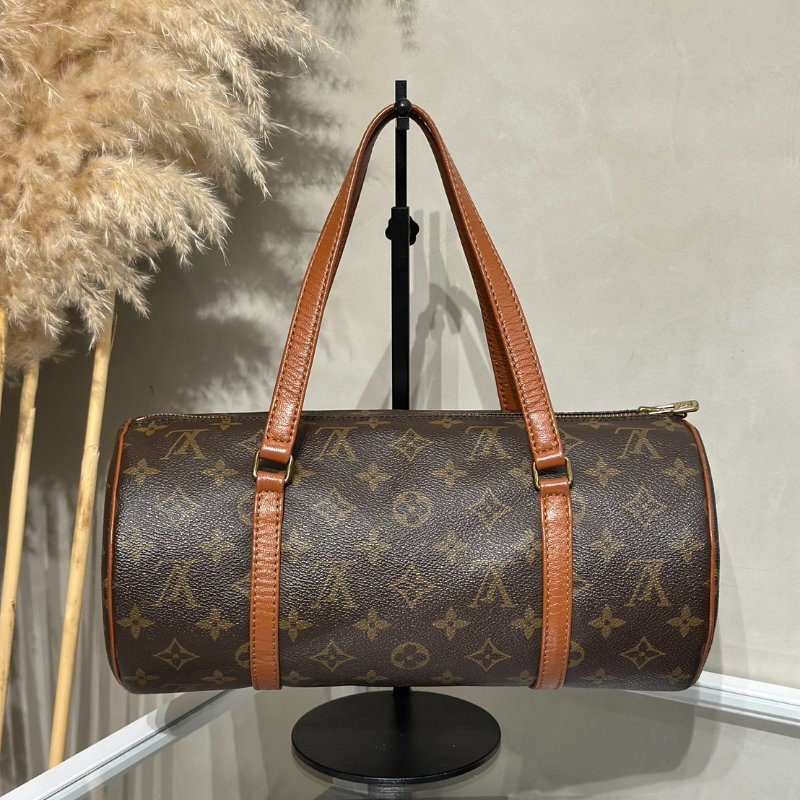 LOUIS VUITTON Papillon 30圓筒子母包 - 老花-0