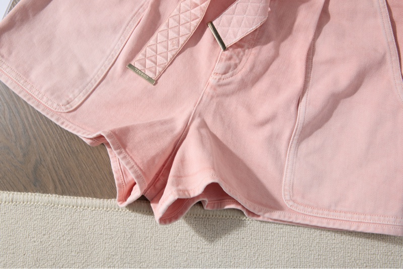 ❤️Chanel🌸 櫻花粉紅色牛仔短褲-2