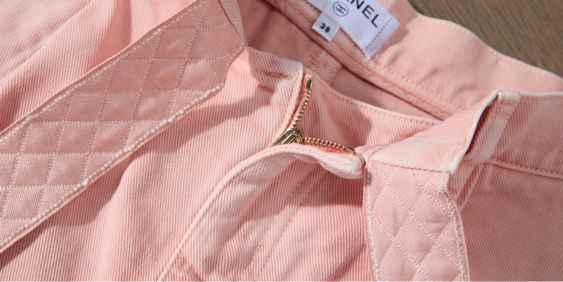 ❤️Chanel🌸 櫻花粉紅色牛仔短褲-4