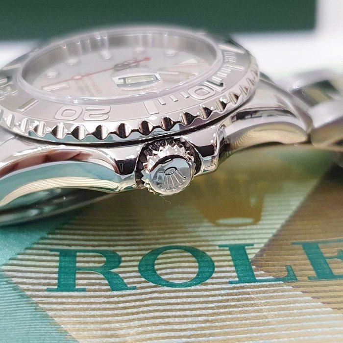 【大眾名錶】Rolex勞力士169622 Yacht-Master 鉑金小遊艇 紅色指針 鉑金噴砂面 大眾名錶B1012-5