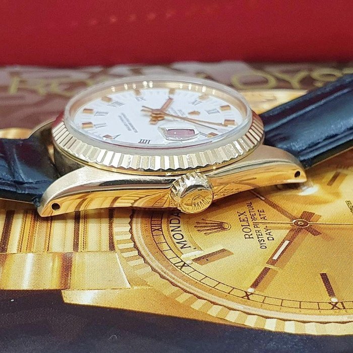 【大眾名錶】Rolex 勞力士 6827 Datejust 中型蠔式 白羅馬面 原廠18K金錶頭 大眾名錶B982-6