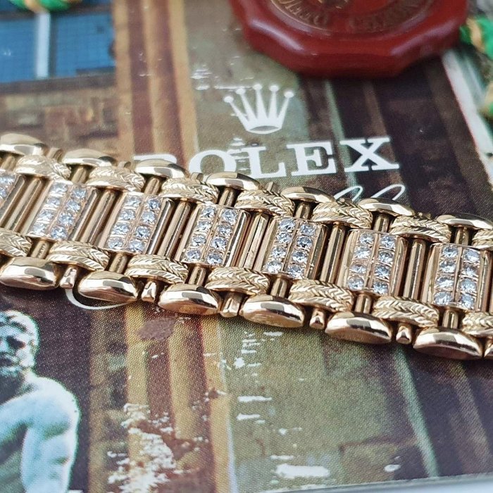 【大眾名錶】ROLEX 勞力士 4083 Cellini徹里尼 金面盤 鑽石時標 後加鑽圈/K金鑽帶 大眾名錶B869-7