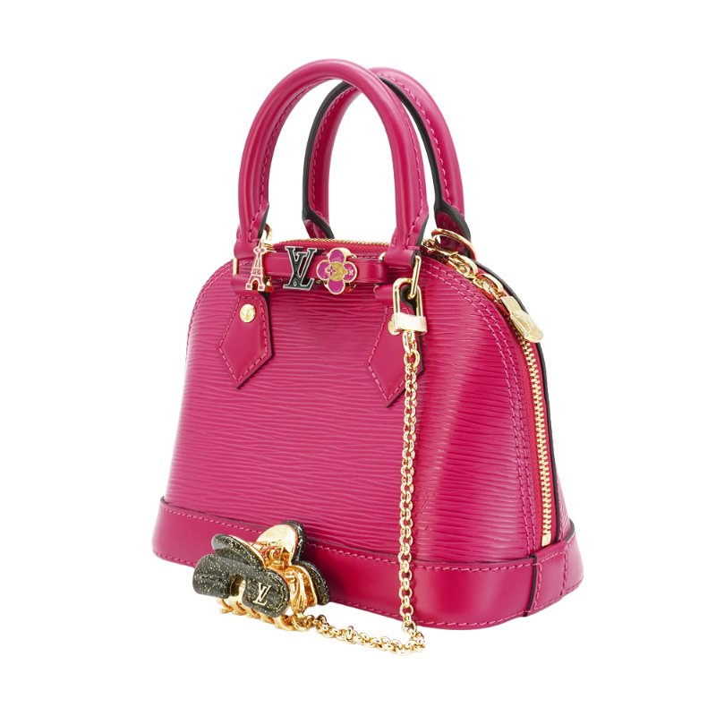 Louis Vuitton 展示品 Alma Mini EPI皮革手提斜背兩用包(M14961-桃紅)-1