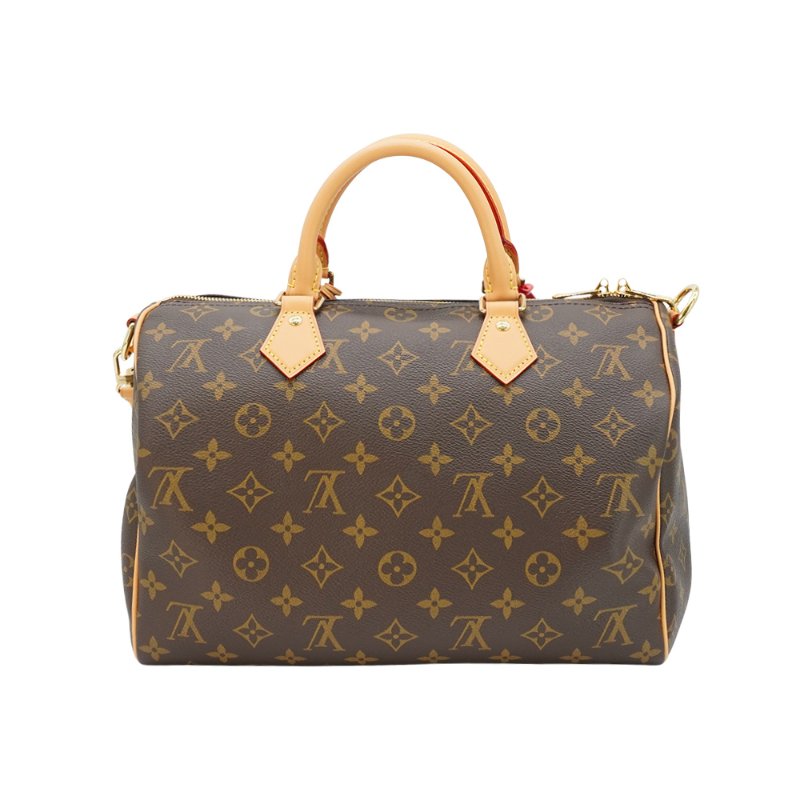 Louis Vuitton 展示品 Speedy Soft 30 Crafty 帆布二用波士頓包(M11945-咖)-2