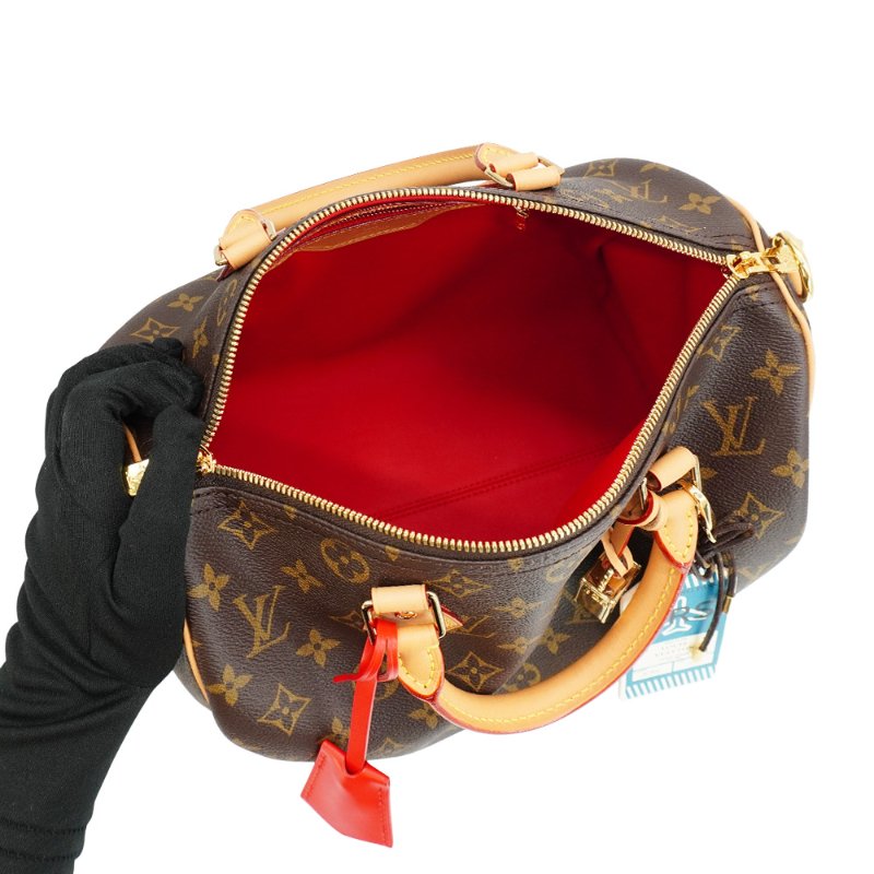Louis Vuitton 展示品 Speedy Soft 30 Crafty 帆布二用波士頓包(M11945-咖)-4
