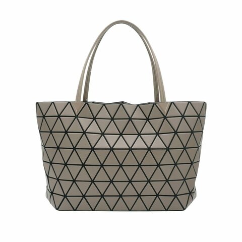 Issey Miyake 霧面幾何大型手提肩背包(深咖)