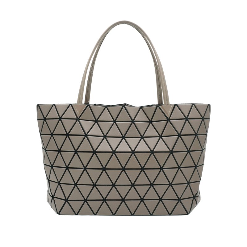 Issey Miyake 霧面幾何大型手提肩背包(深咖)-0