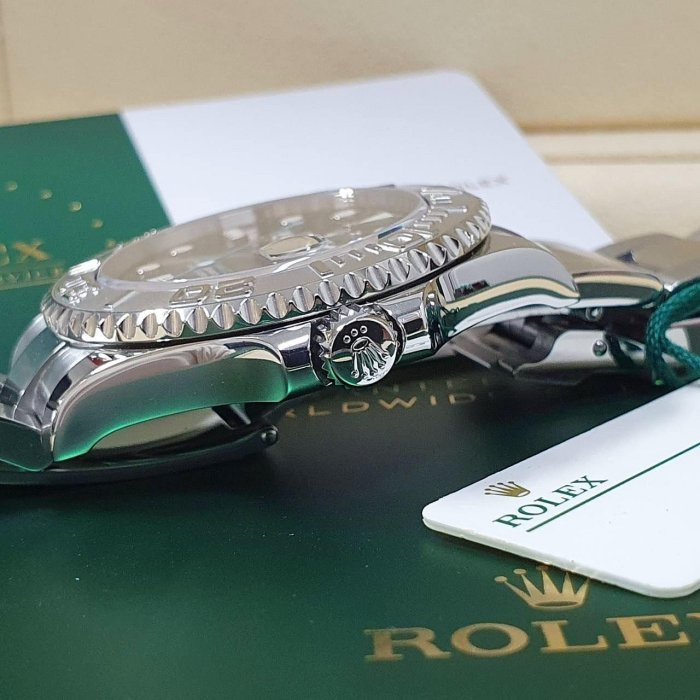【大眾名錶】ROLEX 勞力士 268622 Yacht-Master 中型遊艇 灰面藍針 PT950 大眾名錶G082-7
