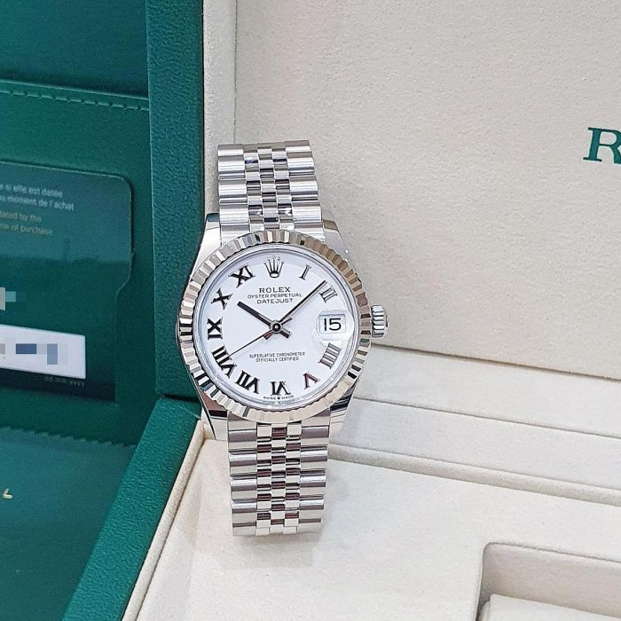 【大眾名錶】ROLEX勞力士 278274 Datejust 蠔式新款中型 白羅馬面 2026/02 大眾名錶B1083-3