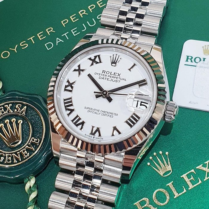 【大眾名錶】ROLEX勞力士 278274 Datejust 蠔式新款中型 白羅馬面 2026/02 大眾名錶B1083-8