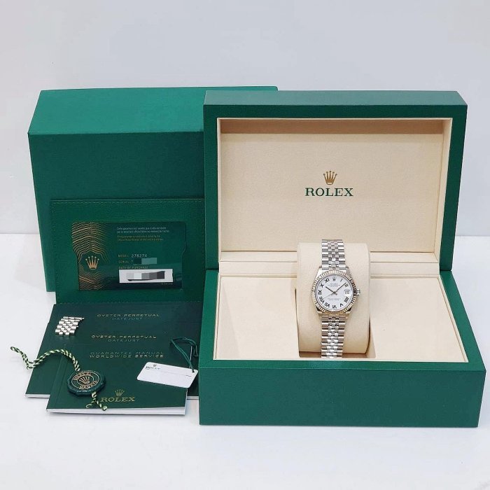 【大眾名錶】ROLEX勞力士 278274 Datejust 蠔式新款中型 白羅馬面 2026/02 大眾名錶B1083-9
