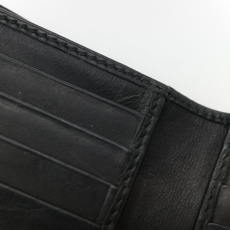 Bottega Veneta 寶緹嘉 Intrecciato 15 經典 黑色寬編織 頂級小牛皮 八卡位雙折短夾-10