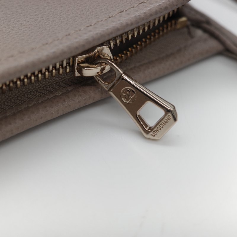Longchamp 瓏驤 Le Foulonné 斑鳩灰色 經典粒面小牛皮 小型直式手提斜背兩用包-13