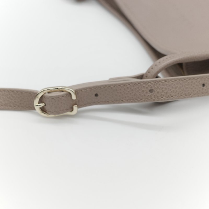 Longchamp 瓏驤 Le Foulonné 斑鳩灰色 經典粒面小牛皮 小型直式手提斜背兩用包-15