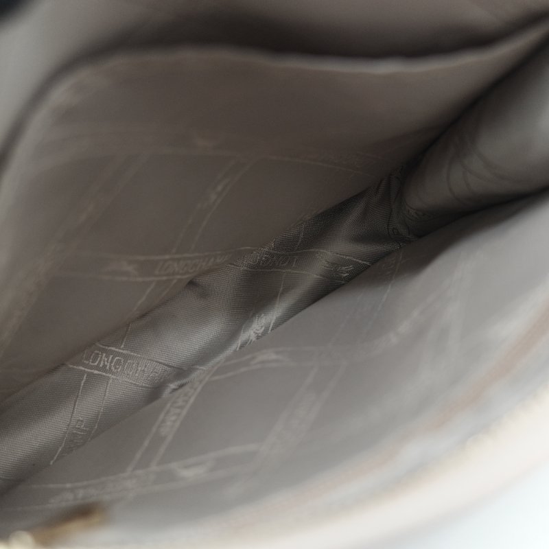 Longchamp 瓏驤 Le Foulonné 斑鳩灰色 經典粒面小牛皮 小型直式手提斜背兩用包-18