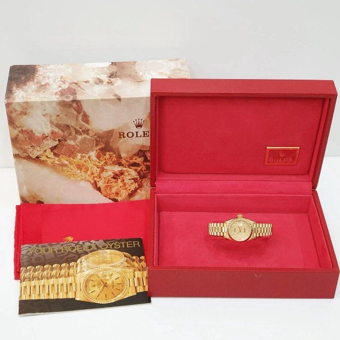 【大眾名錶】ROLEX 勞力士 69178 Datejust 18K金女錶 紀念金十鑽面盤 錶徑26 大眾名錶B1135-9
