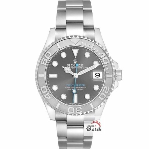 【大眾名錶】ROLEX 勞力士 268622 Yacht-Master 中型遊艇 灰面藍針 2017 大眾名錶G179
