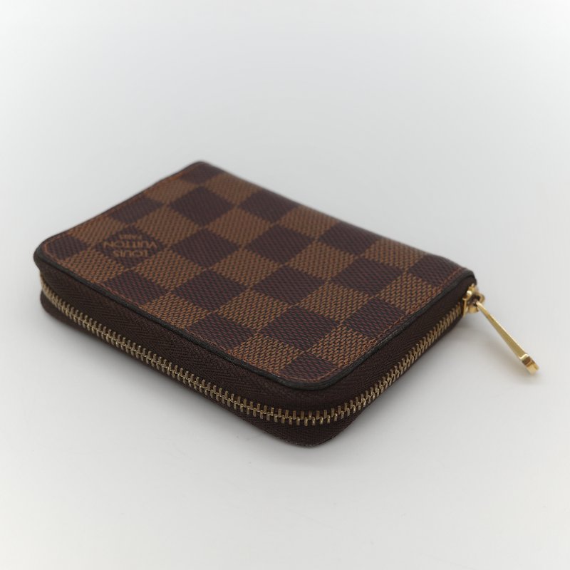 Louis Vuitton 路易威登 Damier 棋盤格紋 經典老花 帆布 ㄇ字型 拉鍊零錢包短夾-3