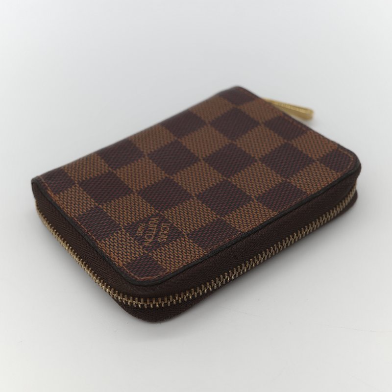 Louis Vuitton 路易威登 Damier 棋盤格紋 經典老花 帆布 ㄇ字型 拉鍊零錢包短夾-4