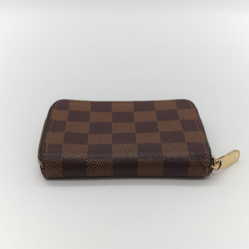 Louis Vuitton 路易威登 Damier 棋盤格紋 經典老花 帆布 ㄇ字型 拉鍊零錢包短夾-5