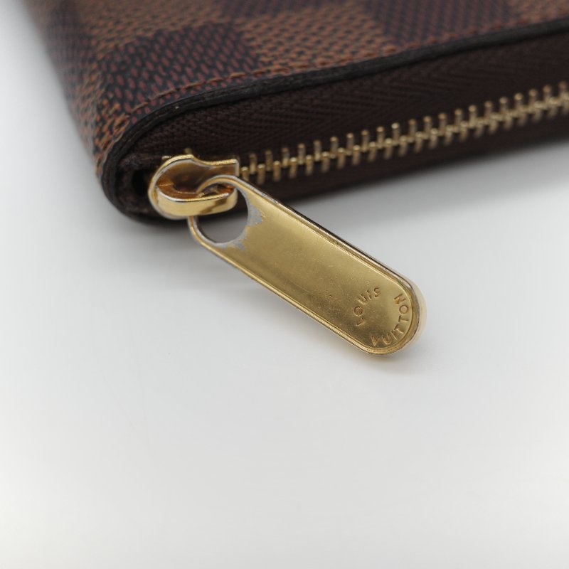 Louis Vuitton 路易威登 Damier 棋盤格紋 經典老花 帆布 ㄇ字型 拉鍊零錢包短夾-6