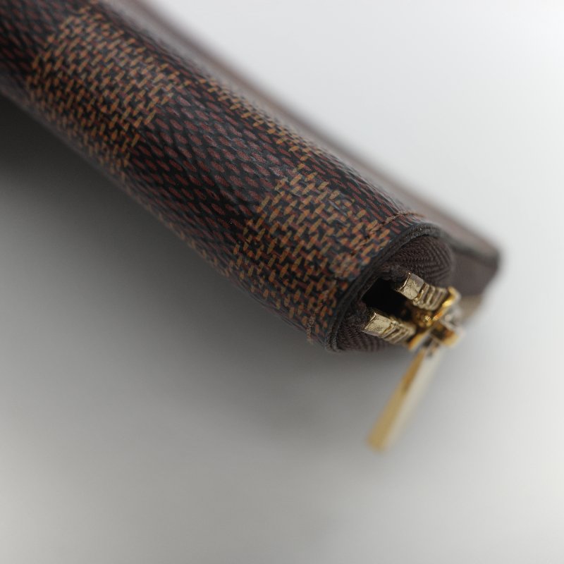 Louis Vuitton 路易威登 Damier 棋盤格紋 經典老花 帆布 ㄇ字型 拉鍊零錢包短夾-8