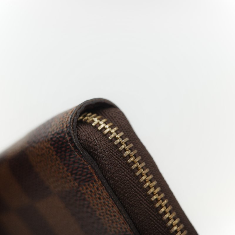 Louis Vuitton 路易威登 Damier 棋盤格紋 經典老花 帆布 ㄇ字型 拉鍊零錢包短夾-9