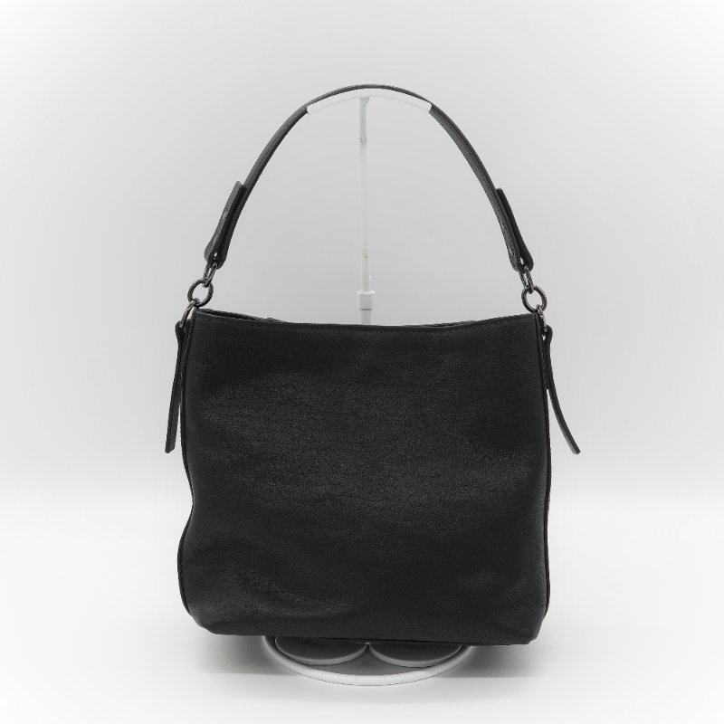 Longchamp 瓏驤 3D 立體壓印logo 經典黑色 頂級小牛皮 小型 手提斜背兩用托特包-5