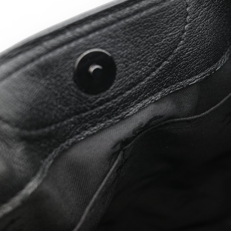 Longchamp 瓏驤 3D 立體壓印logo 經典黑色 頂級小牛皮 小型 手提斜背兩用托特包-21