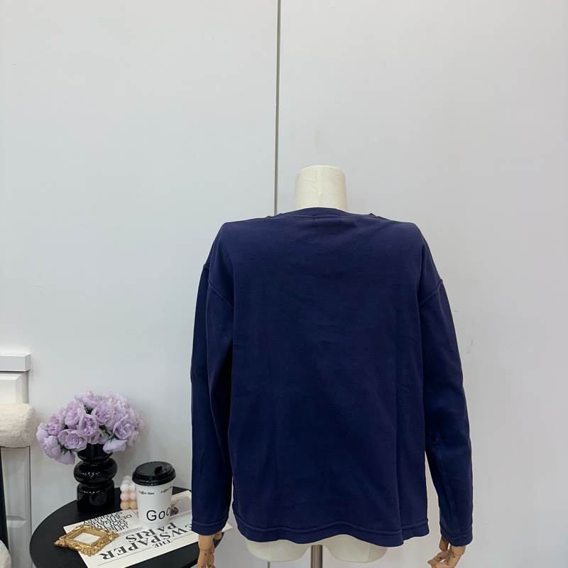 YSL 深藍色圓領衛衣-2