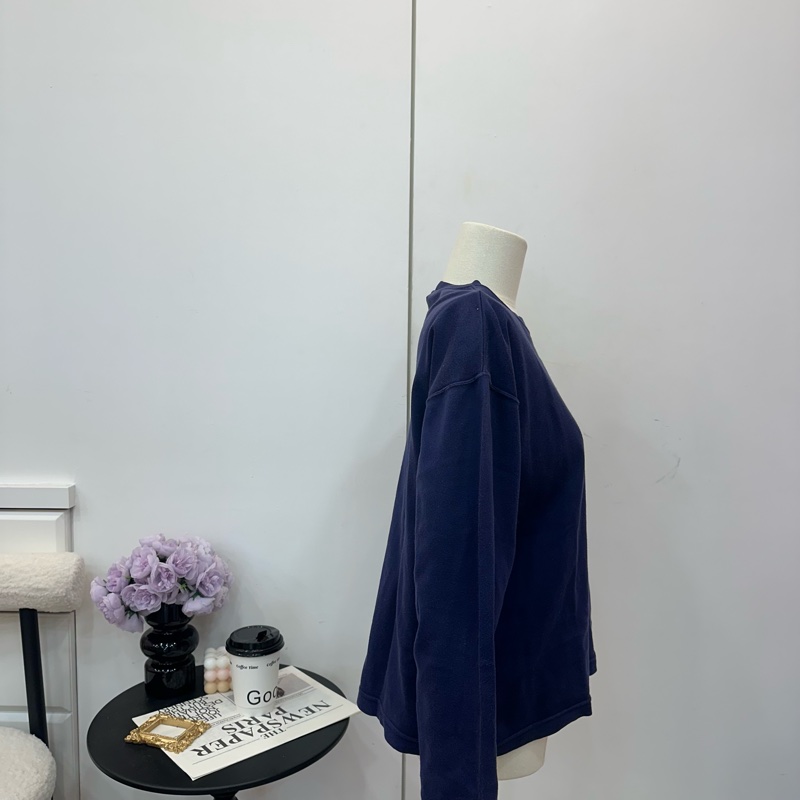 YSL 深藍色圓領衛衣-3